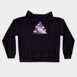 Tired Statue Triangle Vaporwave Kids Hoodie